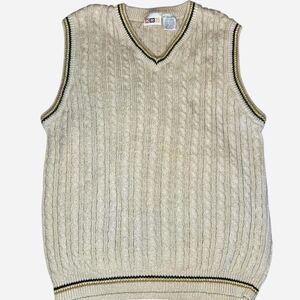 Kids Cream Cable Knit Sweater Vest